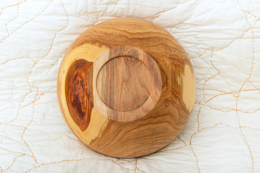 Apricot Wood Salad Bowl